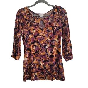 Anthropologie Postmark Tencel Wool Autumn Floral Shirt